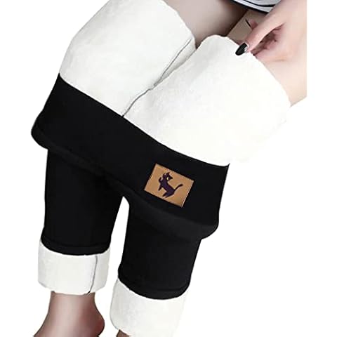 THUCHENYUC Treasure Cat Leggings, Winter Warm Leggings Women Fleece Lined Legging FUDIDD Thickened Thermal Pants (Color : B, Size : M) Cover