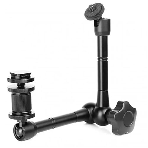 Image of 11-Inch Articulating Magic Arm with Adjustable Super Clamp - Flexible Friction for DSLR Camera Rig, LCD Monitor, LED Light, and Video Accessories
