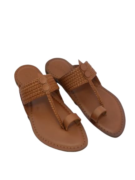 dus-10 Men Leather Kolhapuri Sandals, Slip-On, Cushioned Footbed, Soft Comfort-picture-24