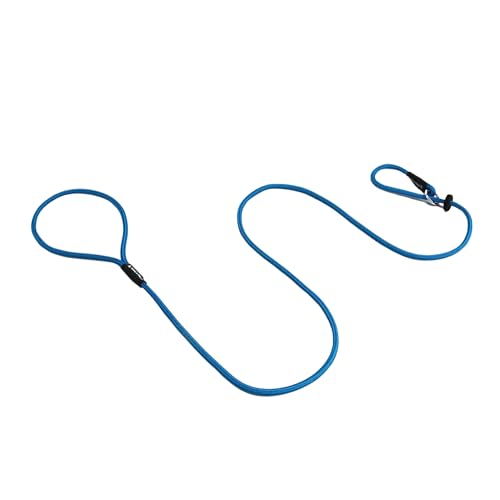 Dog & Field Signature - Guinzaglio antiscivolo per cani, colore blu reale, leggero, con tappo scorrevole in gomma per l'allenamento, non necessita di collare o imbracatura (blu reale)