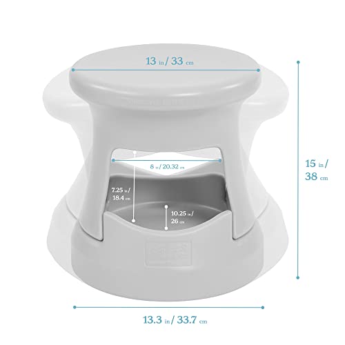 Image of ECR4Kids Active Storage Wobble Stool, 15in Seat Height, Childrens Furniture, Light Grey