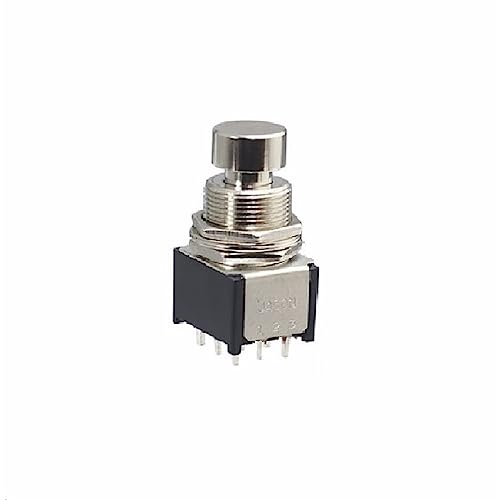Interrupteur bouton poussoir 3PDT 9 broches ON-ON M12 verrouillage pour PCB x2