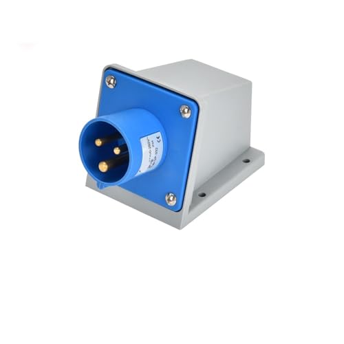 IP44 �Y�Ɨp�v���O�h���\�P�b�g�R�l�N�^ 16A 32A 3�s�� 4�s�� 5�s�� �p�l������ѕ\�ʃJ�v�� 220V 380V 415V(Surface Plug 3P 16A)