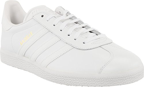 Image of adidas Originals Gazelle Trainers Men White Low Top Trainers Shoes, White, 7 Women /7 Men