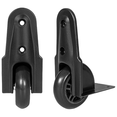 Luggage Wheel Repair Kits 2Pcs Black PVC Quiet Rotating Replacement for Travel Bag Suitcase Directional
