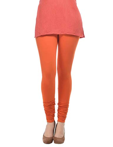 Image of Frenchtrendz Women's Cotton Spandex Stretchable Mid Rise Slim Fit Churidar Leggings Pull On