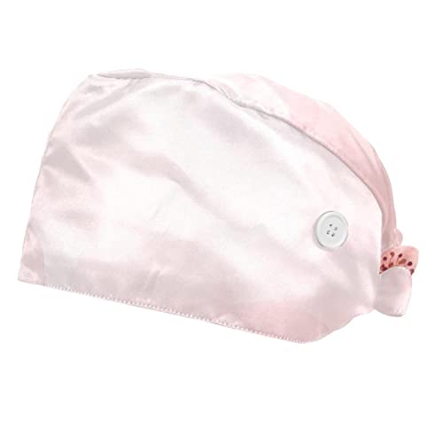RIEODKFMHD Lot de 2 bonnets de travail réglables avec bouton, motif geisha japonaise traditionnelle en fleurs de cerisier, Multicolore 19, M/L