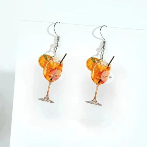 Pendientes para regalo a amigas diseño copa de vino y cerveza