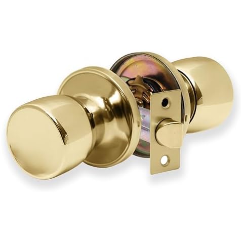 XFORT Polished Brass Passage Knob Set Cover