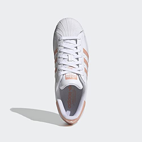 Image of adidas Originals Men's Superstar Shoes Sneaker, White /Ambient Blush /Ambient Blush, 4