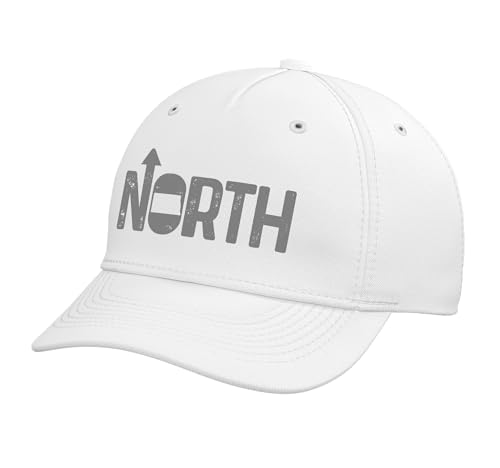 North Dakota Up North State Map Pride Gift Adjustable Printed Baseball Hat, White