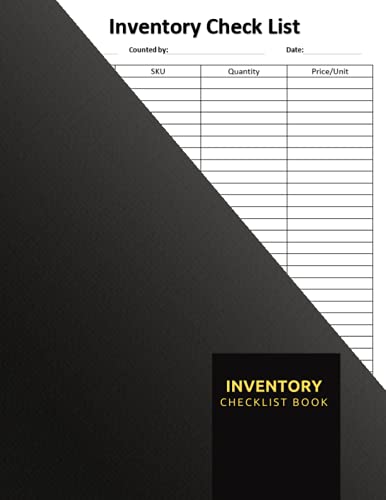 Inventory Checklist Book: Inventory Notebook, Stock Record Book, Quantity Count Notebook, Price per Unit, Large Size: 8.5"x11"- 111 Pages, Glossy ... Use - Part of Inventory Log Book Series