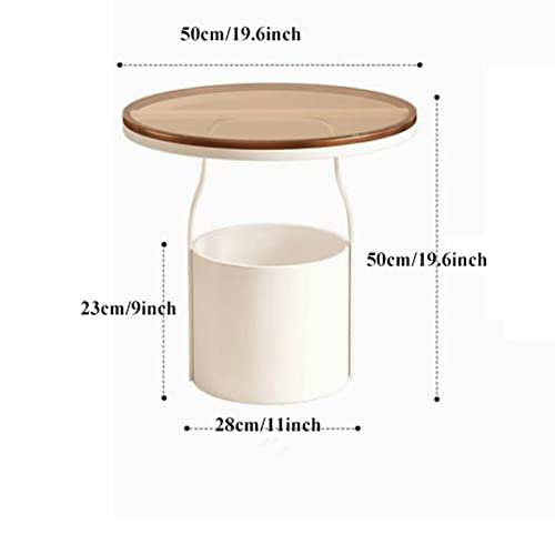 Table basse d'appoint design en verre trempé et métal finition premium