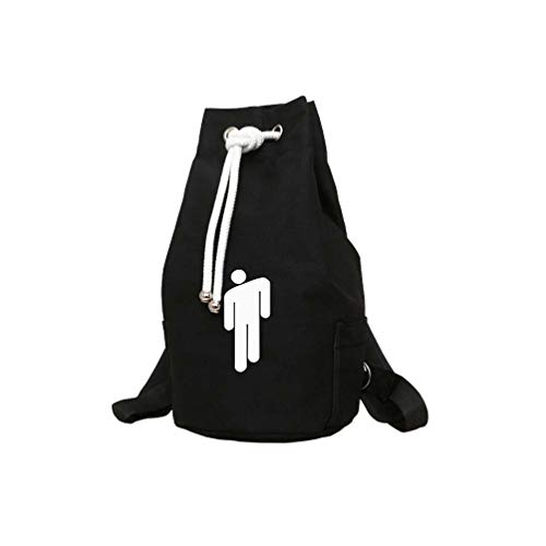 Mcvrv Billie Eilish Bolsa de Cubo Bolsa de Fitness Deportiva Mochila de Ciclismo,Black