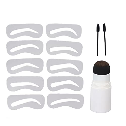 Brow Stamp Shaping Kit, Eyebrow Stamp Stencil Kit 1.8G For Makeup Beginners Gray-Brown #TOP9