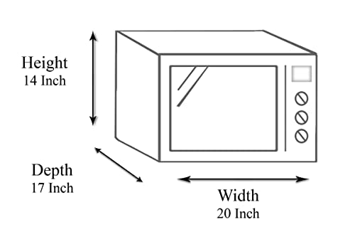 Image of Stylista Microwave Oven Cover for IFB 23 L Convection 23BC4 Ditzy Pattern offwhite Base