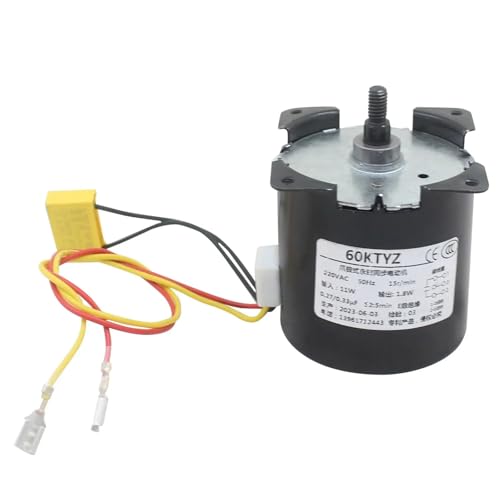 Image of 220V Electric Popcorn Machine Motor, Copper Coil Metal Gear Drive, Commercial Synchronous Motor 50Hz