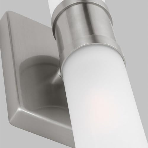 Image of Generation Lighting 4465002-962 Keaton Vanity, 2-Light 80 Total Watts, Brushed Nickel Silver