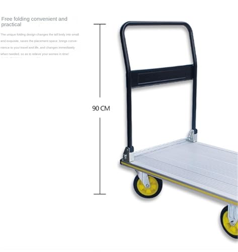 Carretilla plegable de aleación de aluminio con ruedas y plataforma miniatura 6