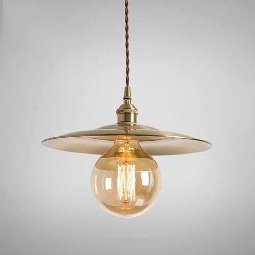 Single chandelier CFWSHJ en laiton pur avec suspension raffinée de plafond
