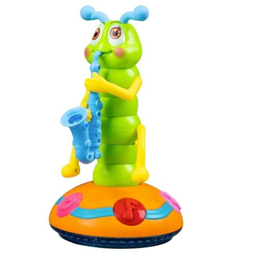 Jouet saxophone chenille dansante avec musique et lumière pour bébé