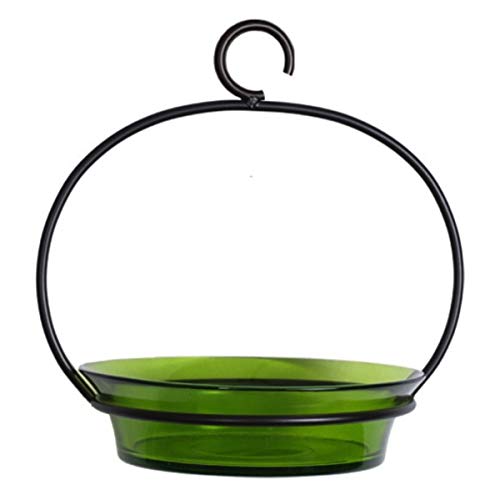 Glass Cuban Bird Bath Bowl G447VF Lime Hanging Mealworm Dish Birdbath Birdfeeder. Romantic Decor & More