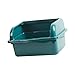 Leefasy Open Top Pet Litter Tray U Shape Lowered Front with High Sides Easy to Clean Kitten Potty Toilet Large Space Cats Litter Basin, Small Green