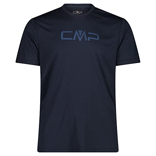 CMP T-Shirt Girocollo con Logo - 39T7117P (58, Blue)