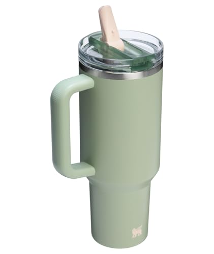 Image of STANLEY Quencher ProTour Flip Straw Tumbler with Leakproof Lid 40 oz | Built-In Straw and Handle | Cup Holder Compatible for Travel | Insulated Stainless Steel Cup | BPA-Free | Lichen