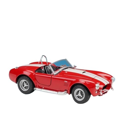 ZHRDWE Toy Car 1:24 For Shelby Cobra 427 S/C 1965 Alloy Sports Car Model Diecasts Vehicles Gift For Boys And Teens(Red)