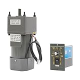120W Getriebemotor 220V AC, einstellbare Drehzahl 90-1350rpm, Frequenzumrichtermotor mit Getrieberegler, hohes Drehmoment, leiser Betrieb, geeignet für Verpackungsindustrie und Maschinen (30K)