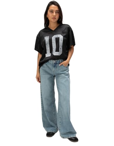Rsq Womens Mid Rise Wide Leg Jeans