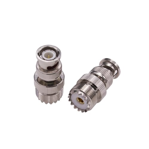 3 adaptadores BNC macho a UHF hembra SO239 coaxial miniatura 2