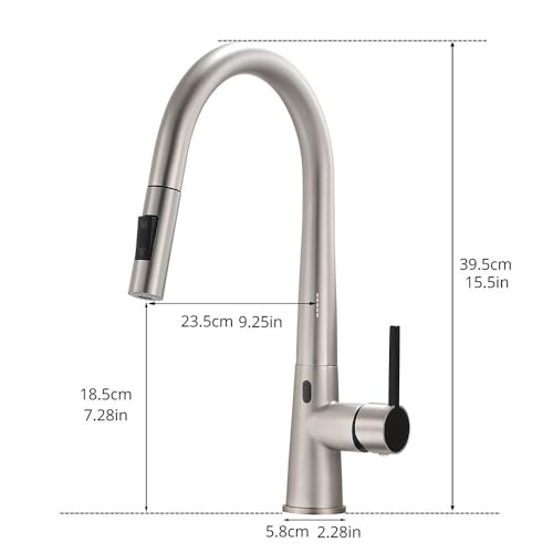 Robinet de cuisine mitigeur extractible automatique capteur