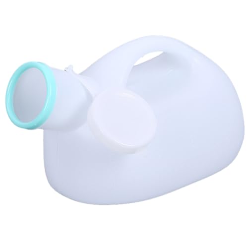 2000ml Large Capacity Urinal for Men Portable Urine Bottle with Lid Clear Graduated Measurement Spill Proof No Odor Non Slip Grip Handle Lightweight Durable Ideal Night Use for Elderly Fixed Toilet Issues(White)