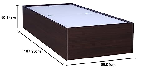Image of CASPIAN Furniture Engineered Wood Single Bed Cum Deewan with Box Storage (24 inch) | Portable Wooden Bed | Bed with Storage for Home Bedroom (L*B*H - 74 * 26 * 16 INCH)