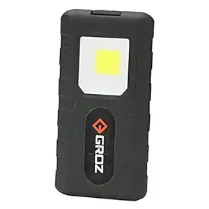 Groz Portable Pocket-Sized COB LED Flashlight with Magnetic Clip | 150 lumens, 3 Watts | Torch for Treks, Emergency Torch, Automobile Repairs, Camping, Hiking, etc.| LED/140