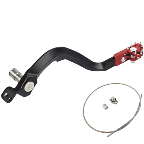 ���߉\�Ȓ����̒b�� CNC ���A�u���[�L���o�[�u���[�L�y�_�� CRF250L CRF250LS CRF250 �����[ 2021 2022 2023 2024 �ƌ݊�������(Black with Red)