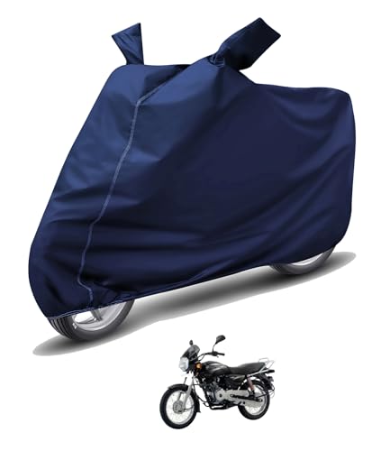 Image of Auto Hub Waterproof Bike Cover Compatible with Bajaj Boxer Dustproof, UV Protection Two Wheeler Bike Boxer Cover - Blue