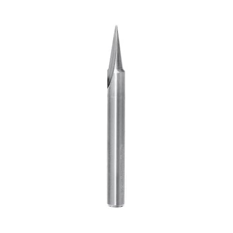 Amana Tool - 45783 Solid Carbide Carving Liner 18 Deg x 1/4 Dia x 5/8 x 1/4" Shank x 1 Cover