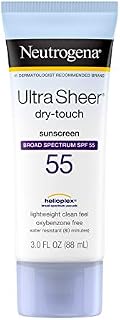 Neutrogena Ultra Sheer Dry-Touch Sunscreen Lotion, Broad Spectrum SPF 55 UVA/UVB Protection, Light