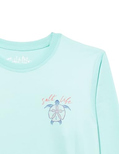 Salt Life Girls' Turtle Diamond Youth Long Sleeve Performance Fit Shirt2