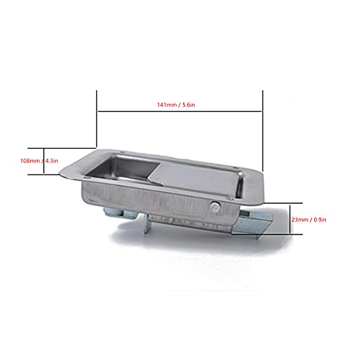 Yctze Rvs Gate Latches Flush Mount Paddle Door Latch Weatherproof 304 Stainless Steel Toolbox Lock With 2 Keys For Rvs Trailers #TOP3