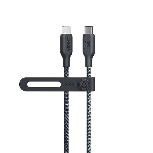 Anker USB C Cable, 240W Bio-Braided Type C Fast Charge Cord for iPhone 17 Series, MacBook Pro 2020, iPad Pro,and More(USB 2.0, 3FT, Phantom Black) 3ft Black 1