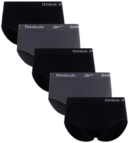Reebok Women's Plus Size Briefs - 5 Pack Performance High Waisted Underwear for Women, Designed to Fit Your Curves (1X-3X)