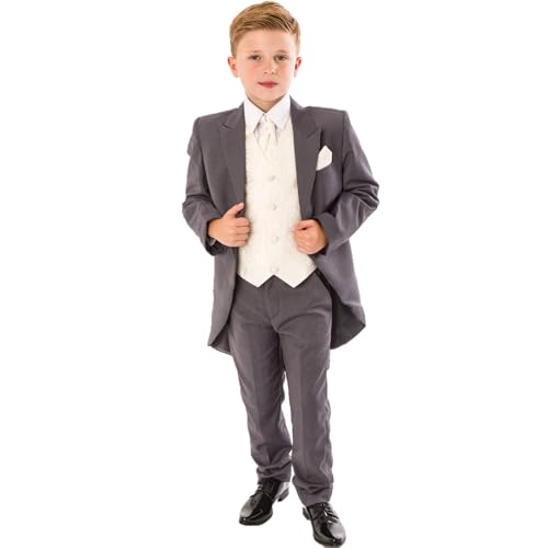 Veste queue de pie garçon costume trois pièces jacquard haut de gamme pour mariage