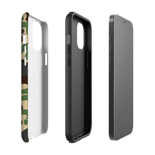 Coque iPhone 14 antichoc camouflage vert protection double couche iPhone 13