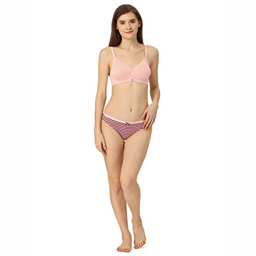 Image of SOIE Women's Cotton Spandex Non Padded Non Wired Full Coverage Encircled T-Shirt Bra with Adjustable Straps & U-Back - Everyday Comfort Fit