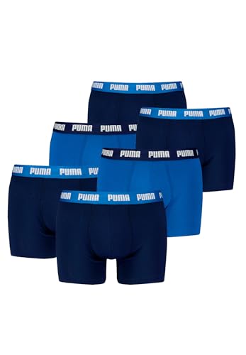 PUMA Lot de 6 boxers pour homme - Sous-vêtements quotidiens, True Blue Combo, S