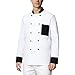Mens Work Coat White Professional Cardigan Button Black Unisex Long Sleeve Classic Work Clothes Camisas De para Mujer